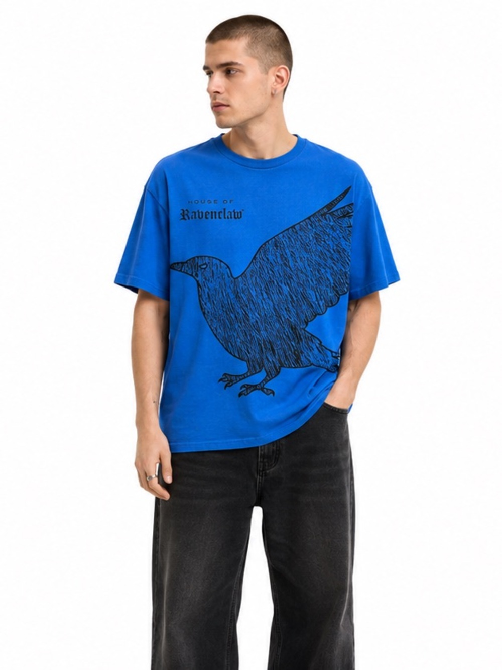 Harry Potter Ravenclaw Blue Graphic T-Shirt XL Oversized Wizarding World